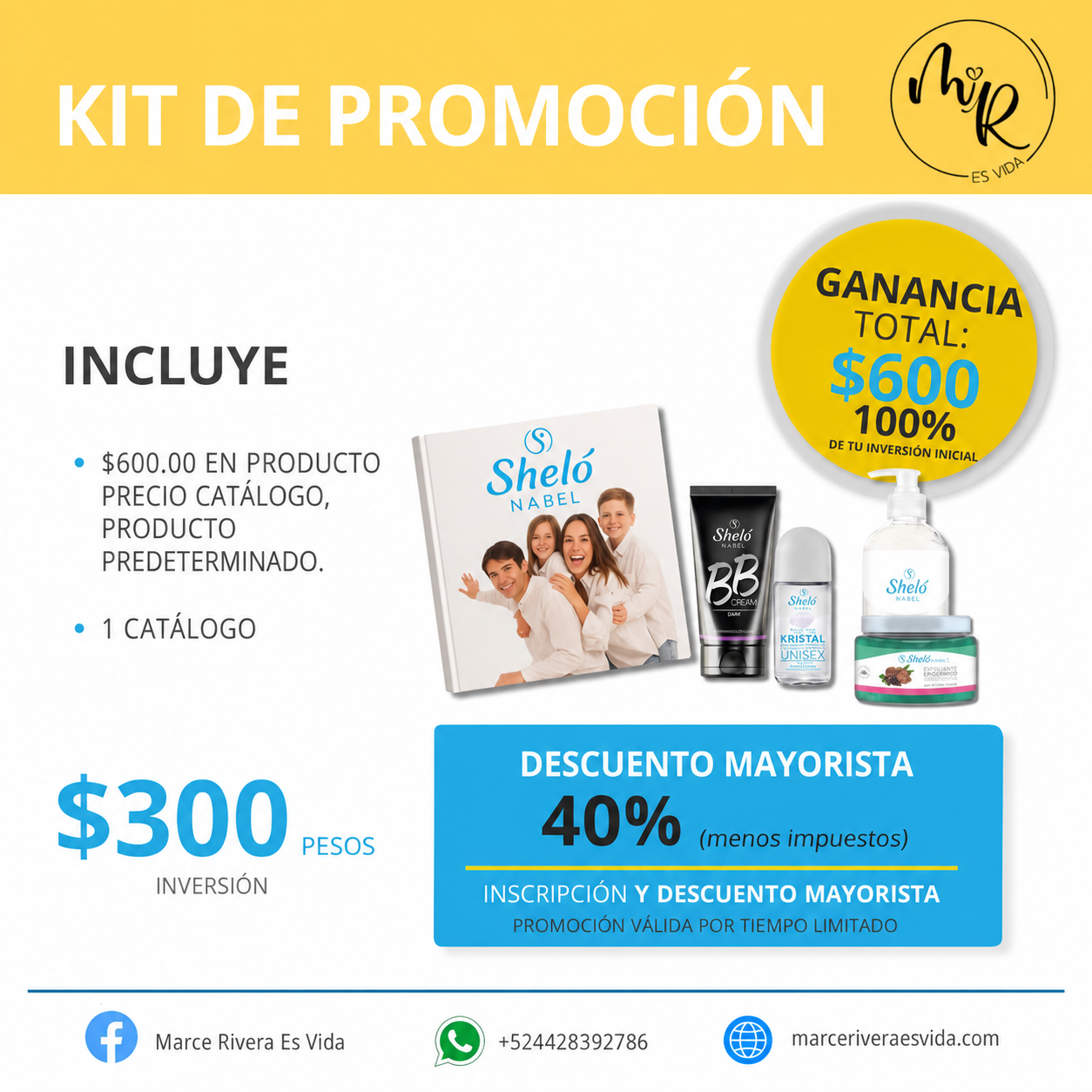 Kit de Promoción — $300 MXN + impuestos