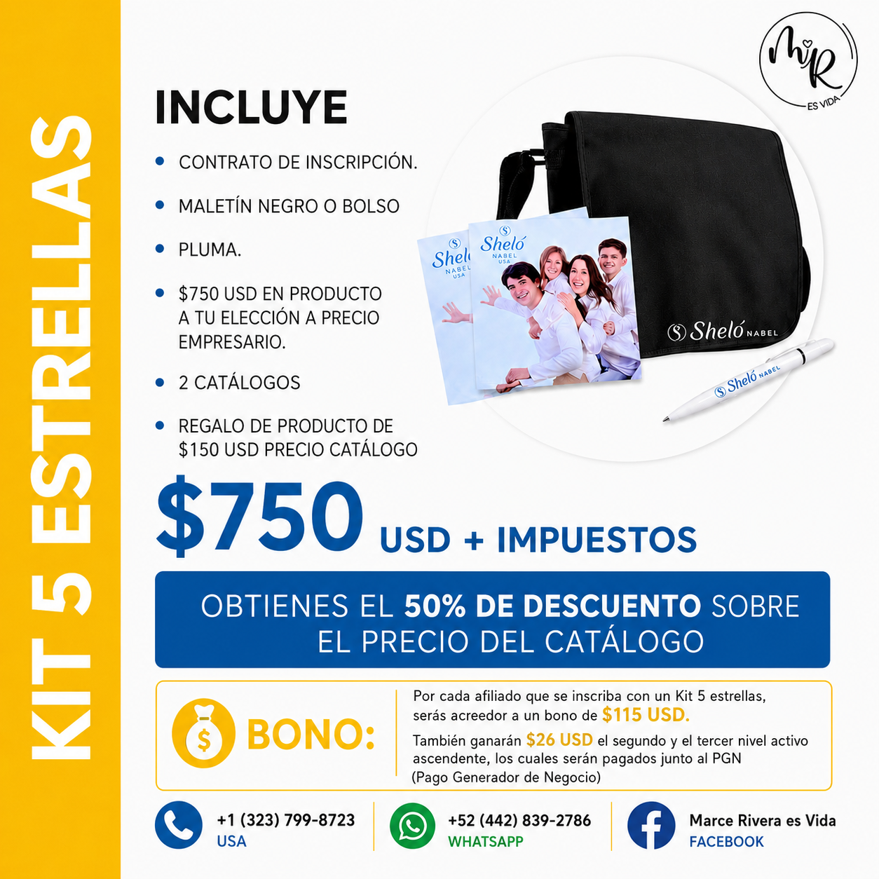 Kit 5 Estrellas — $750 USD + impuestos