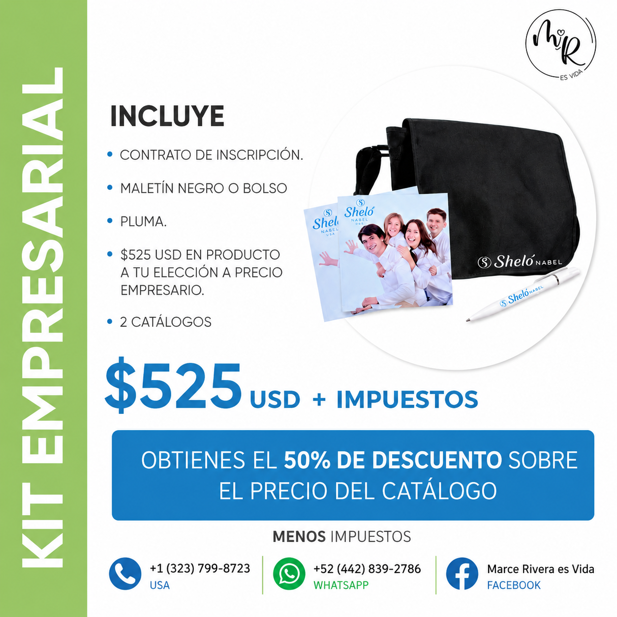 Kit Empresarial — $525 USD + impuestos