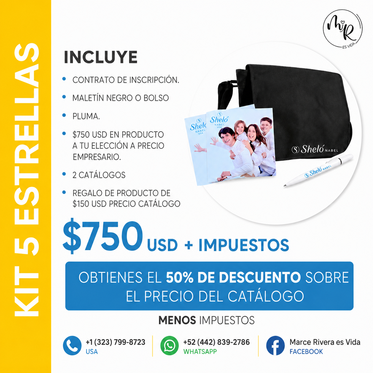 Kit 5 Estrellas — $750 USD + impuestos