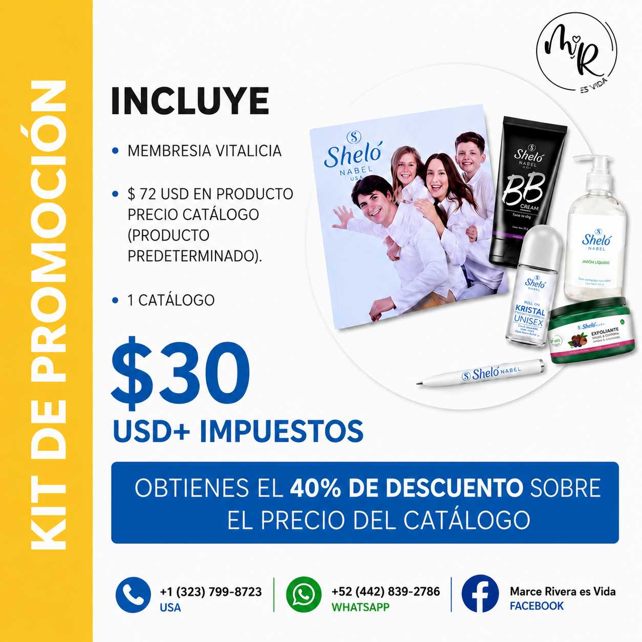 Kit de Promoción — $30 USD + impuestos