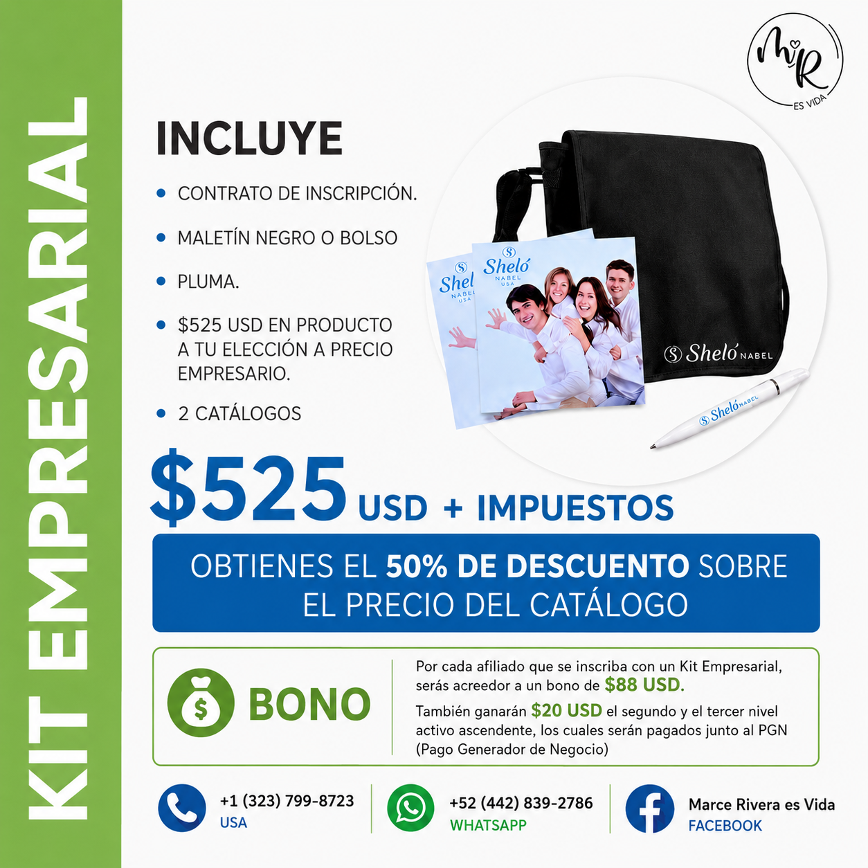 Kit Empresarial — $525 USD + impuestos