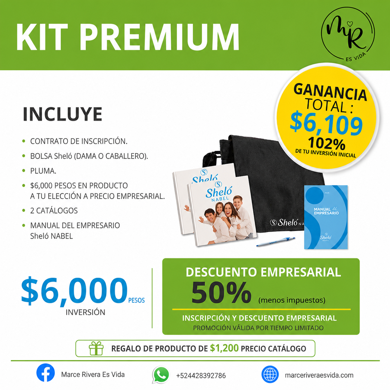 Kit Premium — $6,000 MXN + impuestos