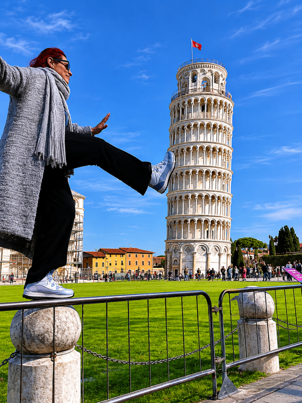Marce Rivera en Pisa, Italia